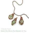 Peridot Necklace – Antique Bronze Birthstone Pendant