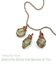 Peridot Necklace – Antique Bronze Birthstone Pendant
