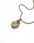 Peridot Necklace – Antique Bronze Birthstone Pendant