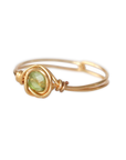 Simple Birthstone Ring - Peridot