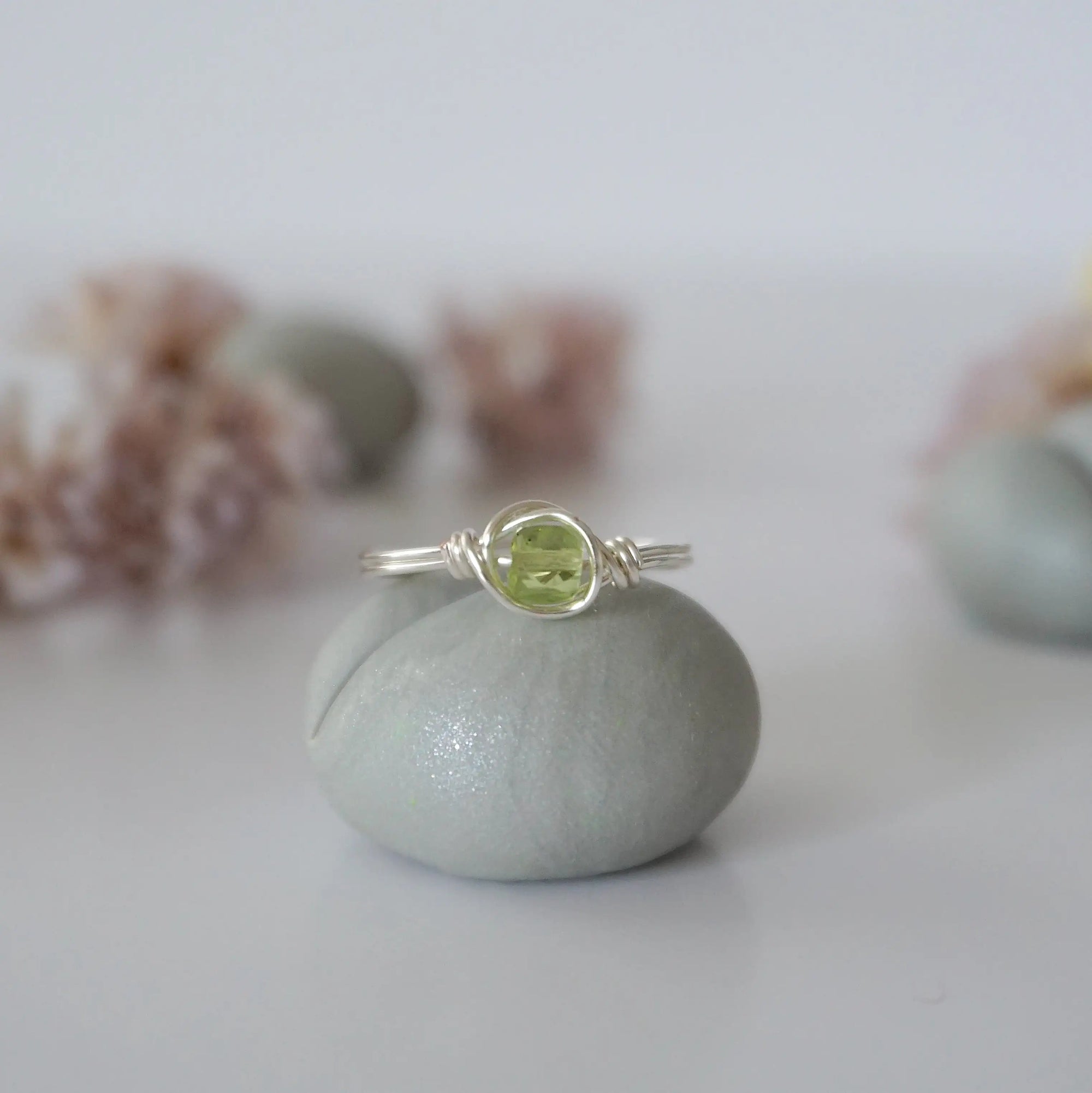Simple Peridot Birthstone Ring