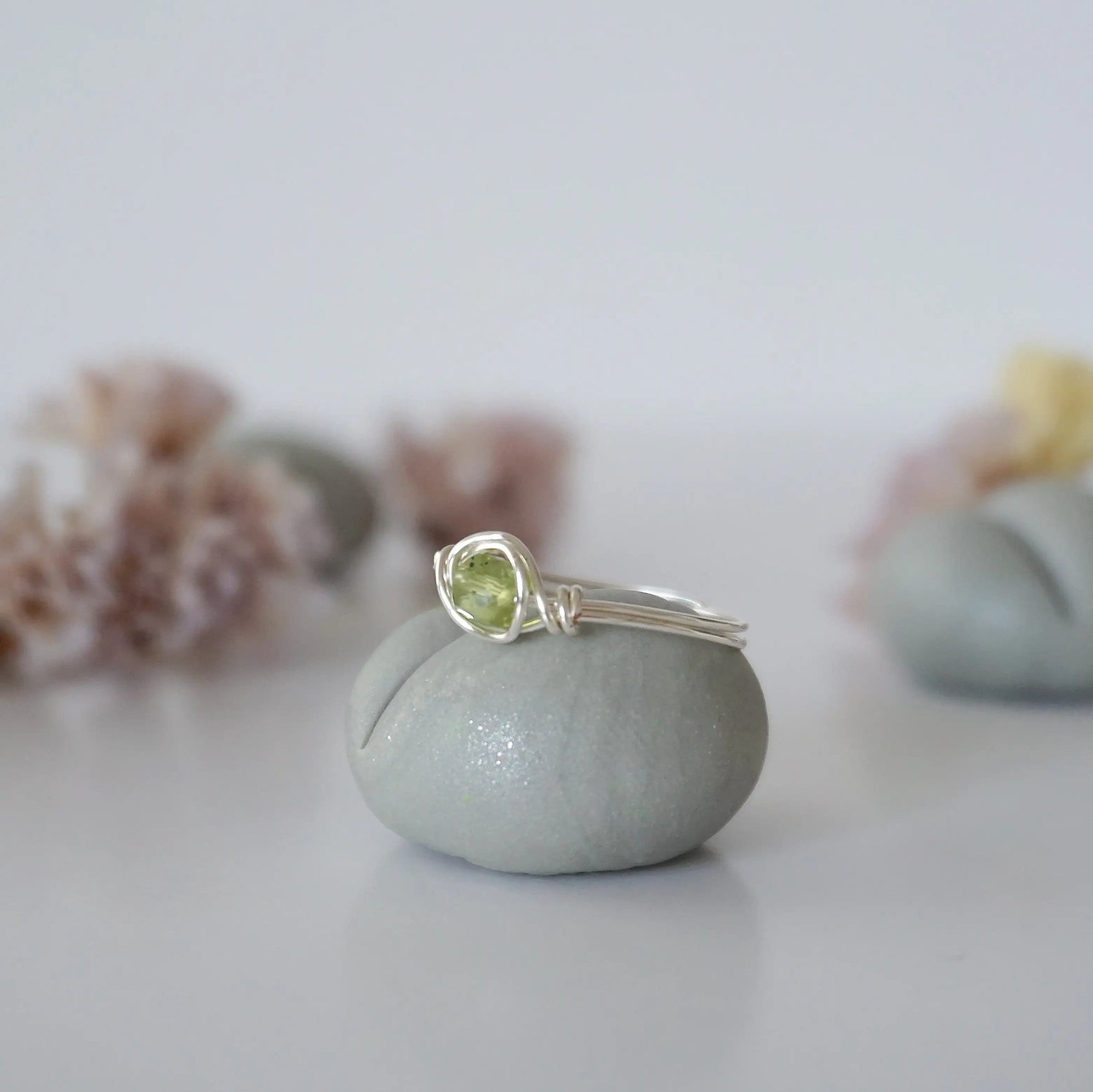 Simple Peridot Birthstone Ring