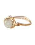 Simple Birthstone Ring - Peruvian Opal