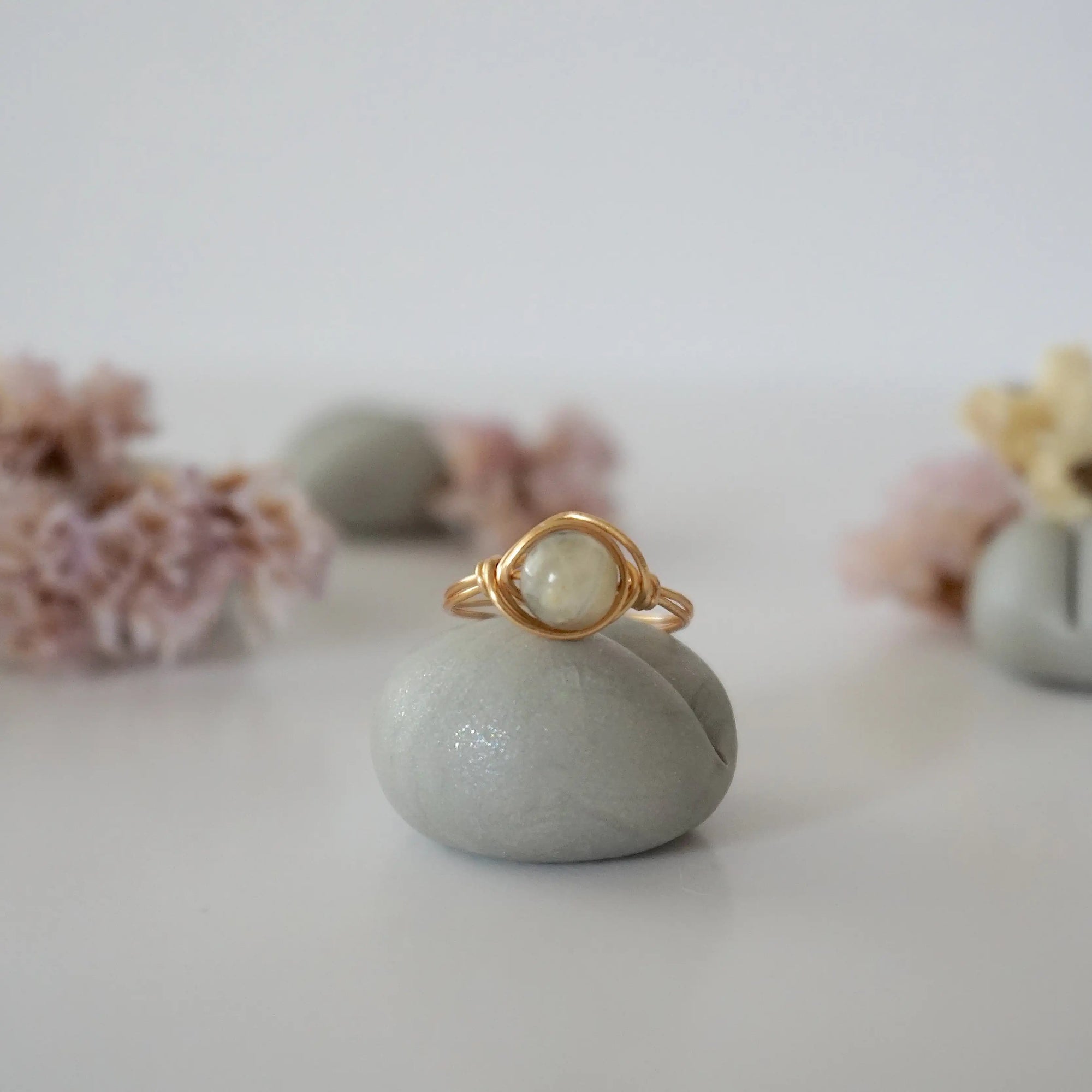 Simple Birthstone Ring - Peruvian Opal Designs by Nature Gems