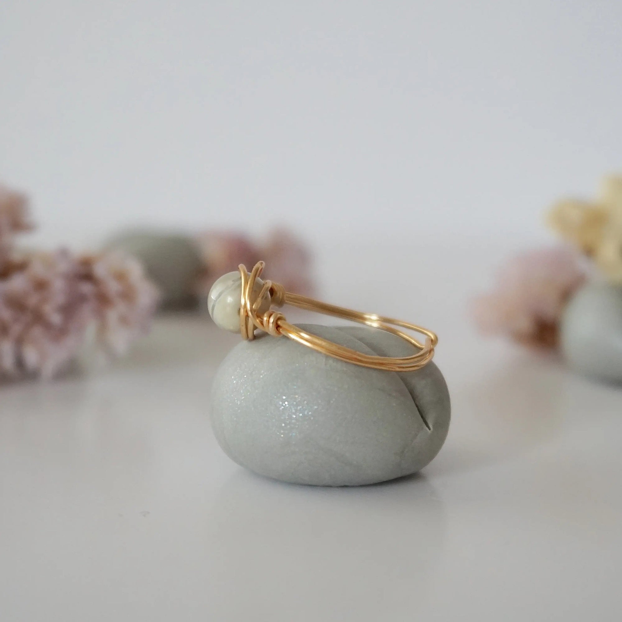 Simple Birthstone Ring - Peruvian Opal Designs by Nature Gems