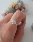 Simple Birthstone Ring - Peruvian Opal