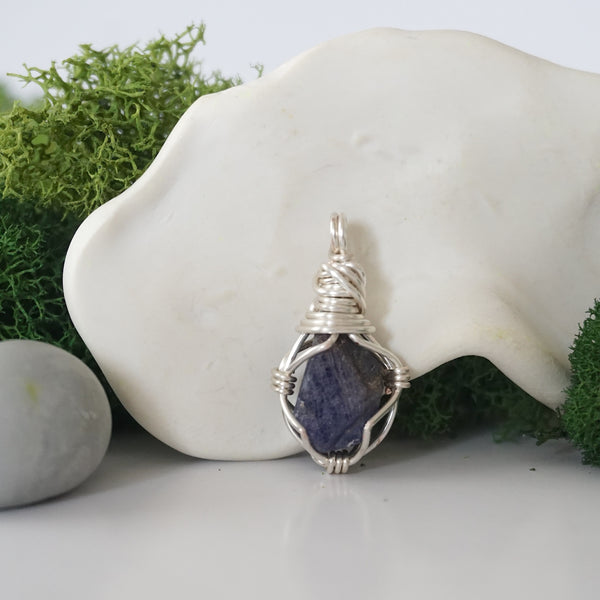 Simple Birthstone Necklace - Sapphire Crystal