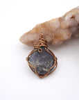 Sapphire Birthstone Necklace - Classic Bronze Wrap DesignsbyNatureGems
