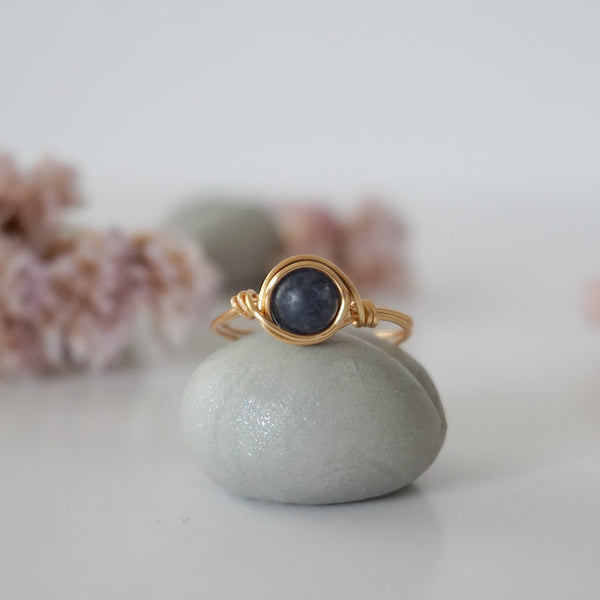 Simple Birthstone Ring - Sapphire Crystal