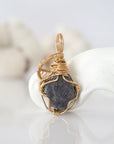 Raw Sapphire Pendant - 14k Gold Filled Necklace