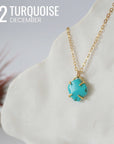 Huggie Charm Necklace - Gold Filled - Choose Your Birthstone DesignsbyNatureGems