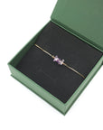 Natural amethyst slider bracelet in elegant gift box ready for gifting - February birthstone jewelry by Designs by Nature Gems
