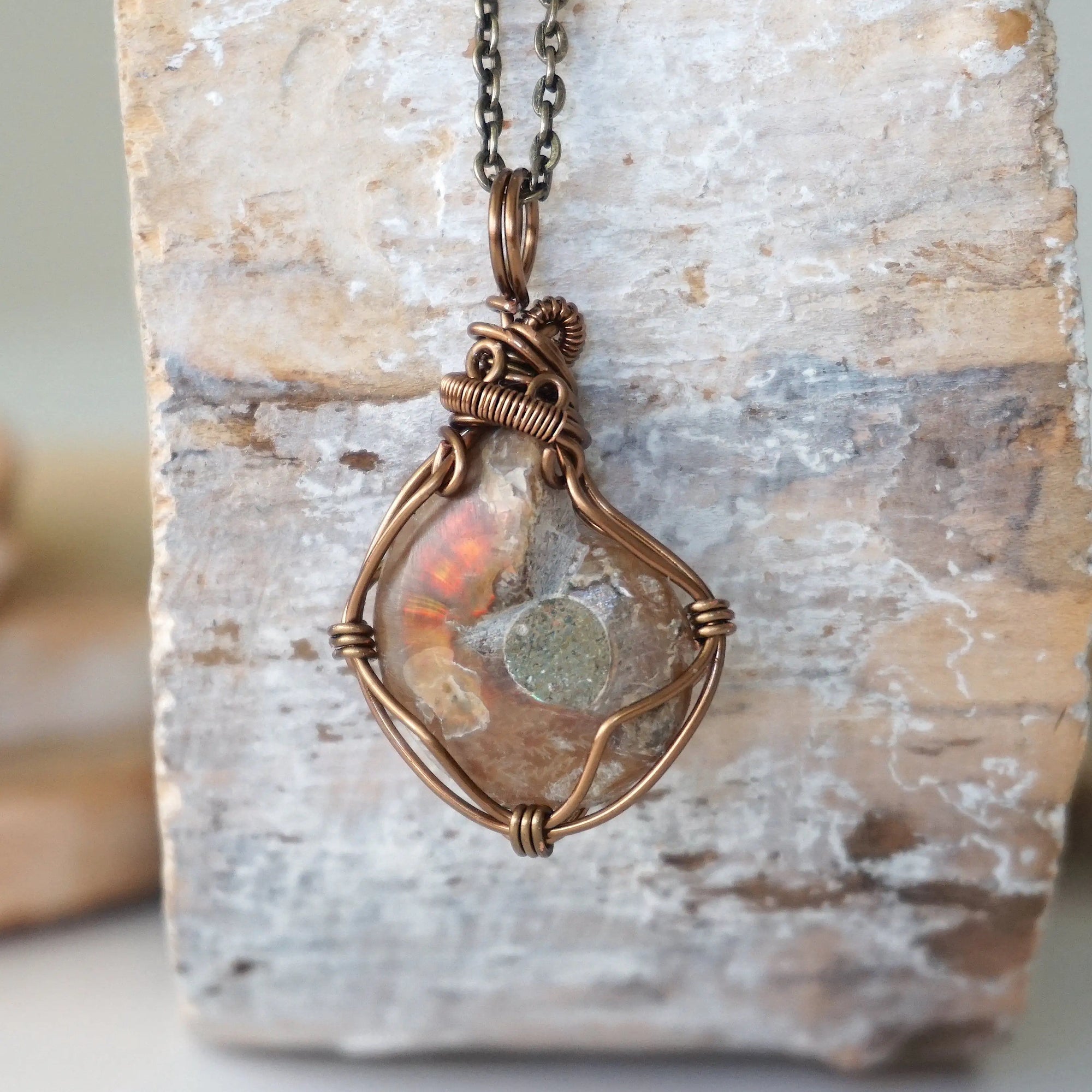 Ammonite Pendant - Antique Bronze DesignsbyNatureGems