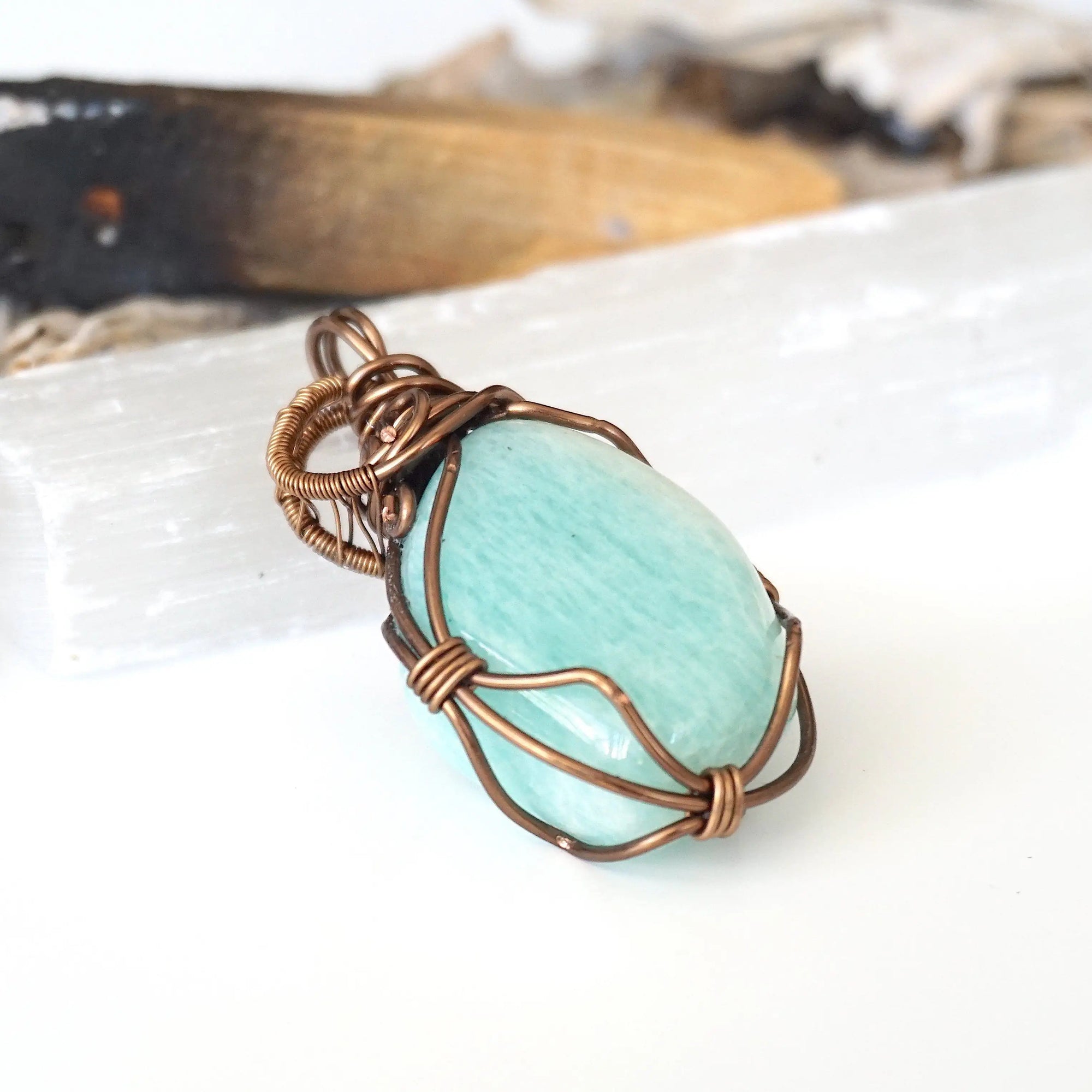 Antique Bronze Amazonite Necklace DesignsbyNatureGems