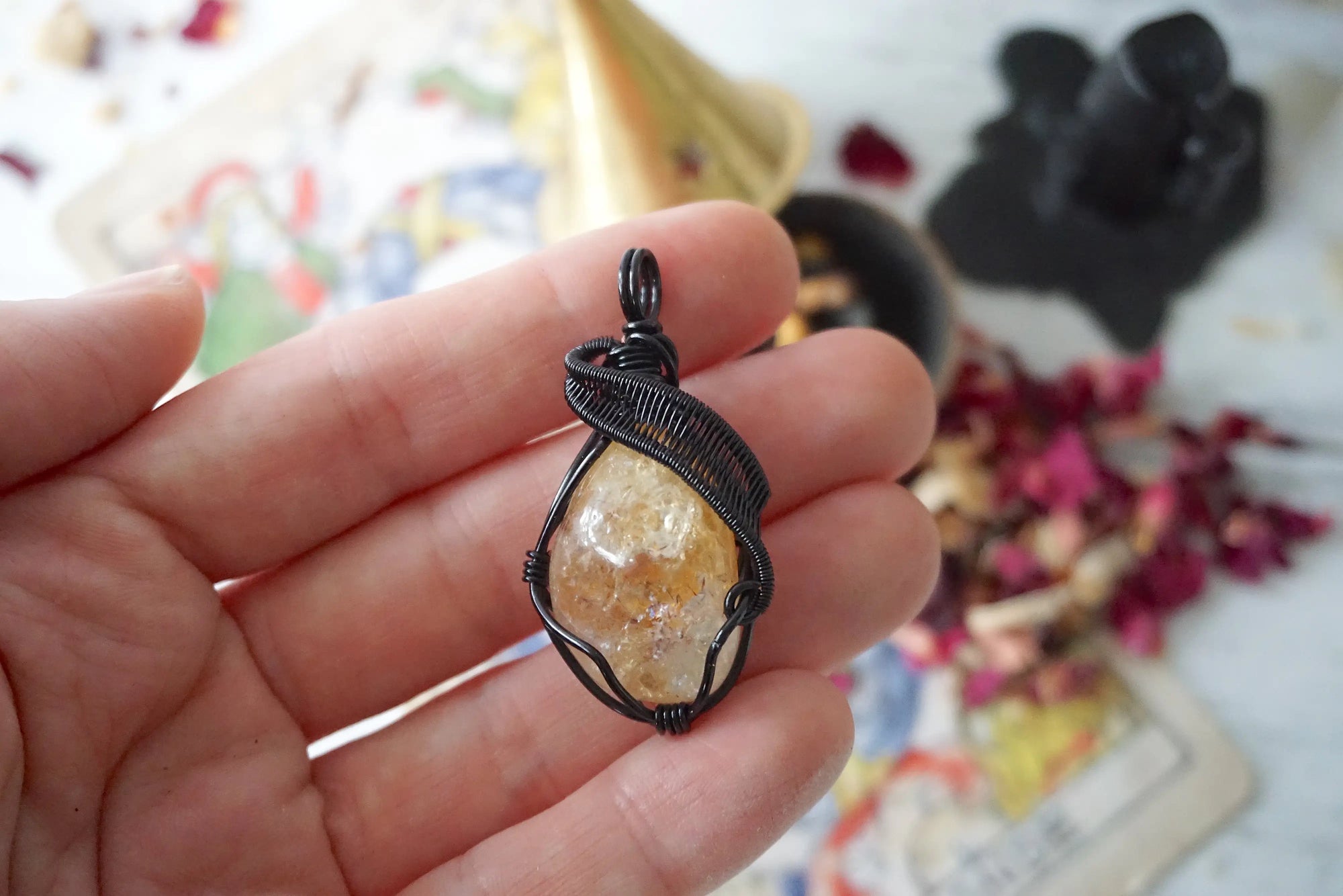 AURA FOUNDATION COLLECTION - Citrine Crystal Necklace Designs by Nature Gems