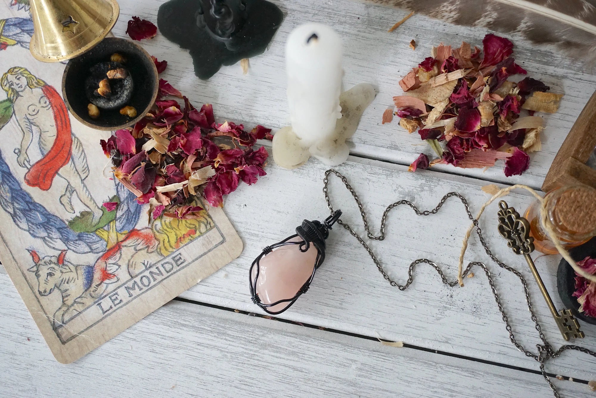 AURA FOUNDATION COLLECTION - Rose Quartz Crystal Necklace Designs by Nature Gems