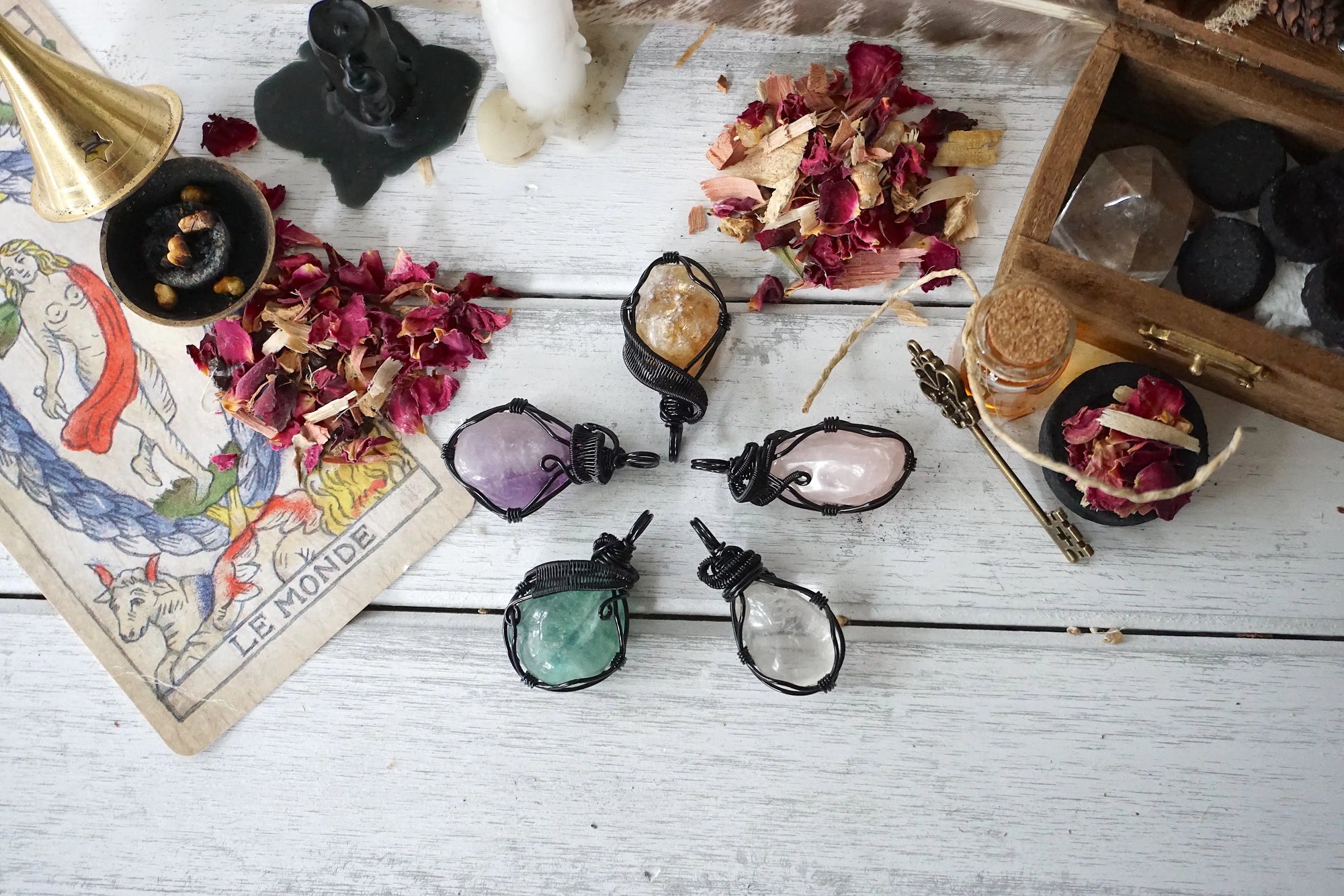 AURA FOUNDATION COLLECTION - Rose Quartz Crystal Necklace Designs by Nature Gems