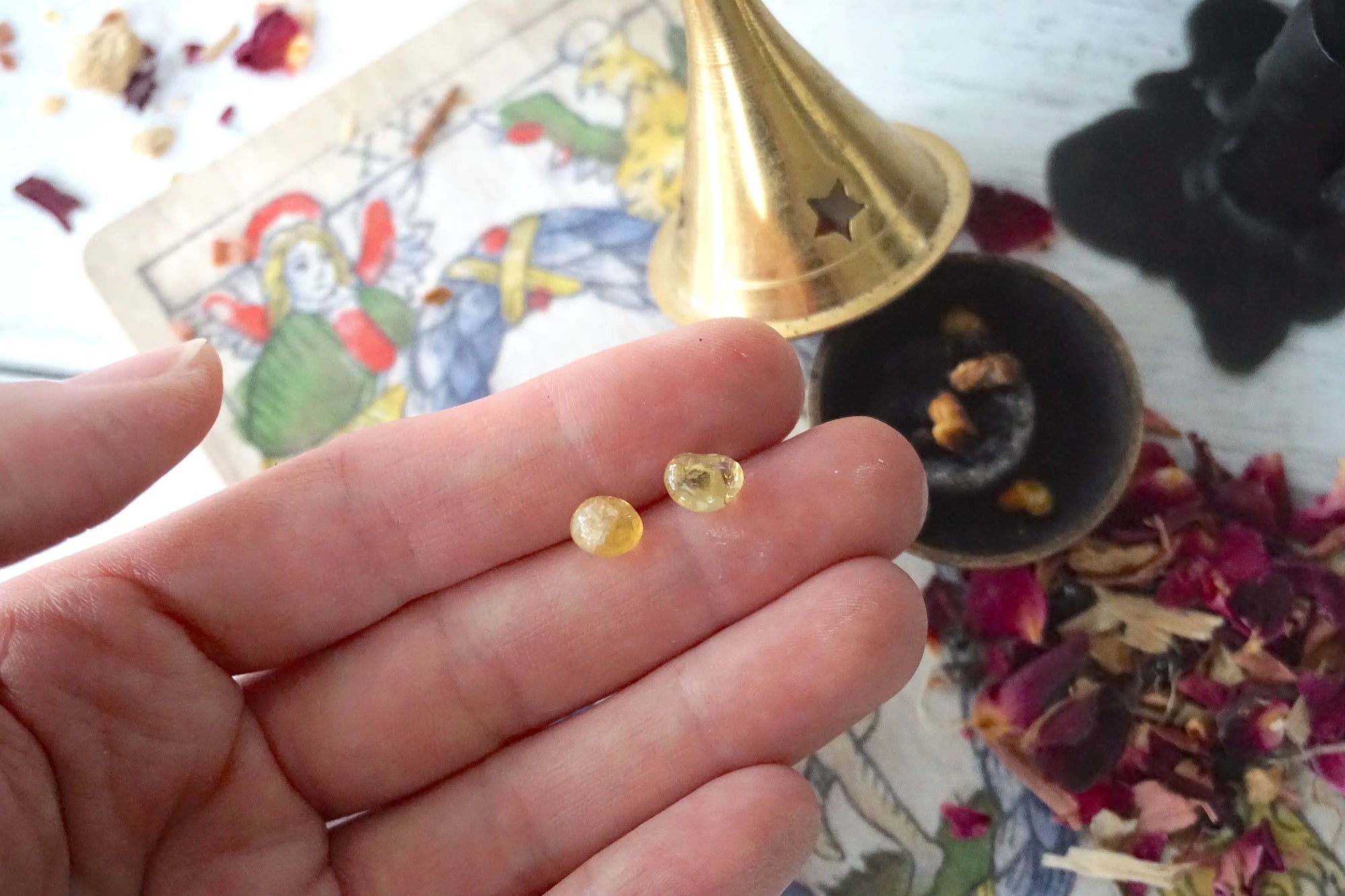 AURA STUD EARRING COLLECTION - Citrine Crystal Earrings Designs by Nature Gems