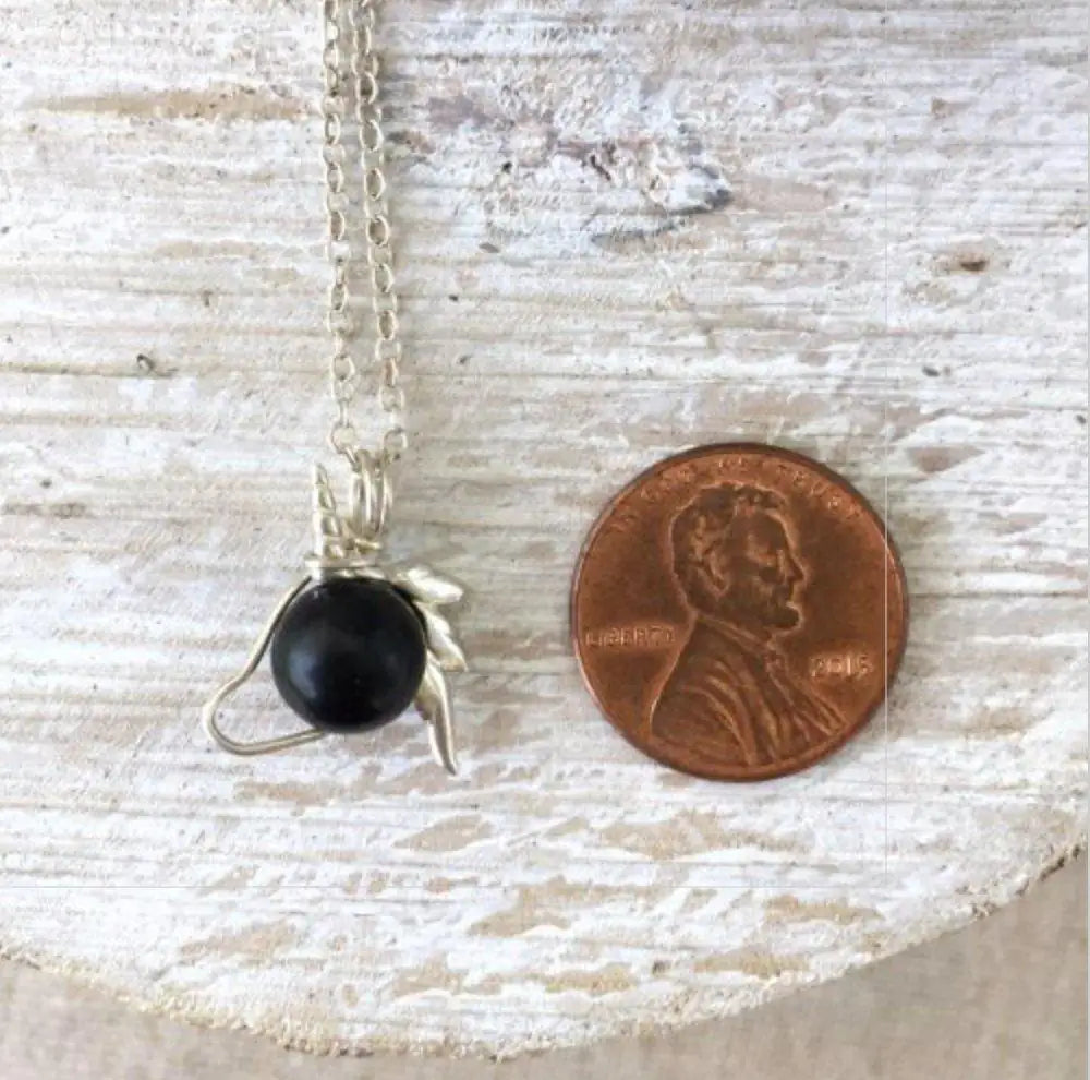 Black Obsidian Unicorn Charm Necklace – Italian Sterling Silver DesignsbyNatureGems