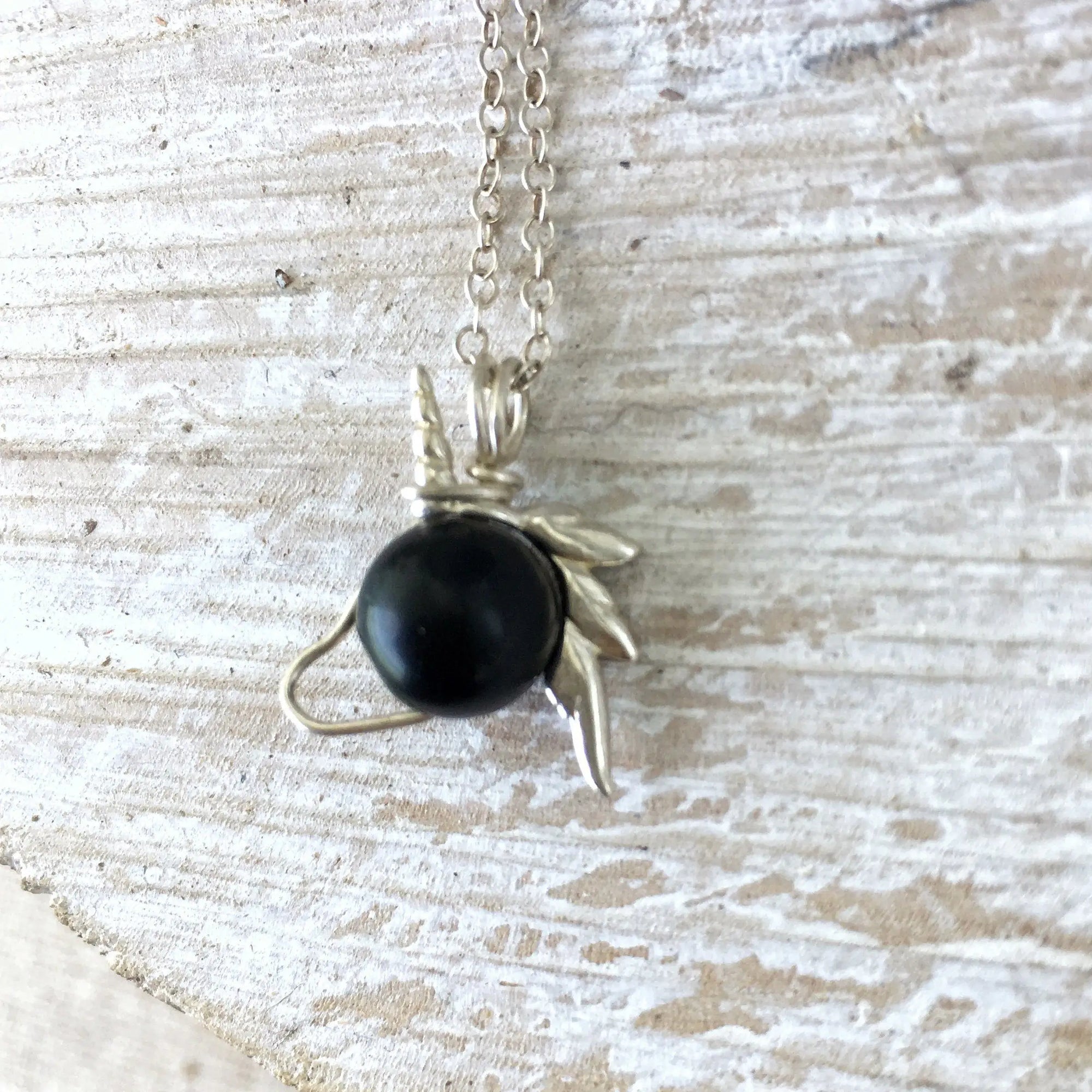 Black Obsidian Unicorn Charm Necklace – Italian Sterling Silver DesignsbyNatureGems