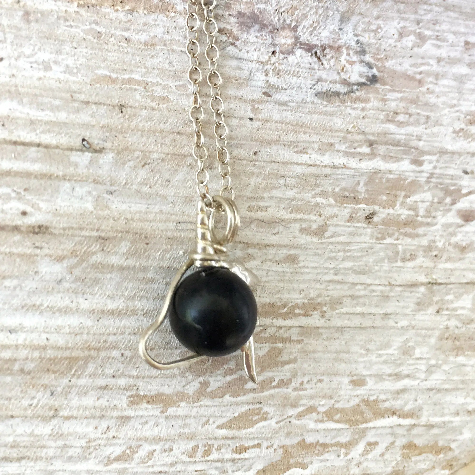 Black Obsidian Unicorn Charm Necklace – Italian Sterling Silver DesignsbyNatureGems
