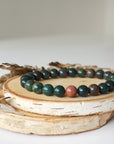 Bloodstone Healing Crystal - Mala Bracelet DesignsbyNatureGems