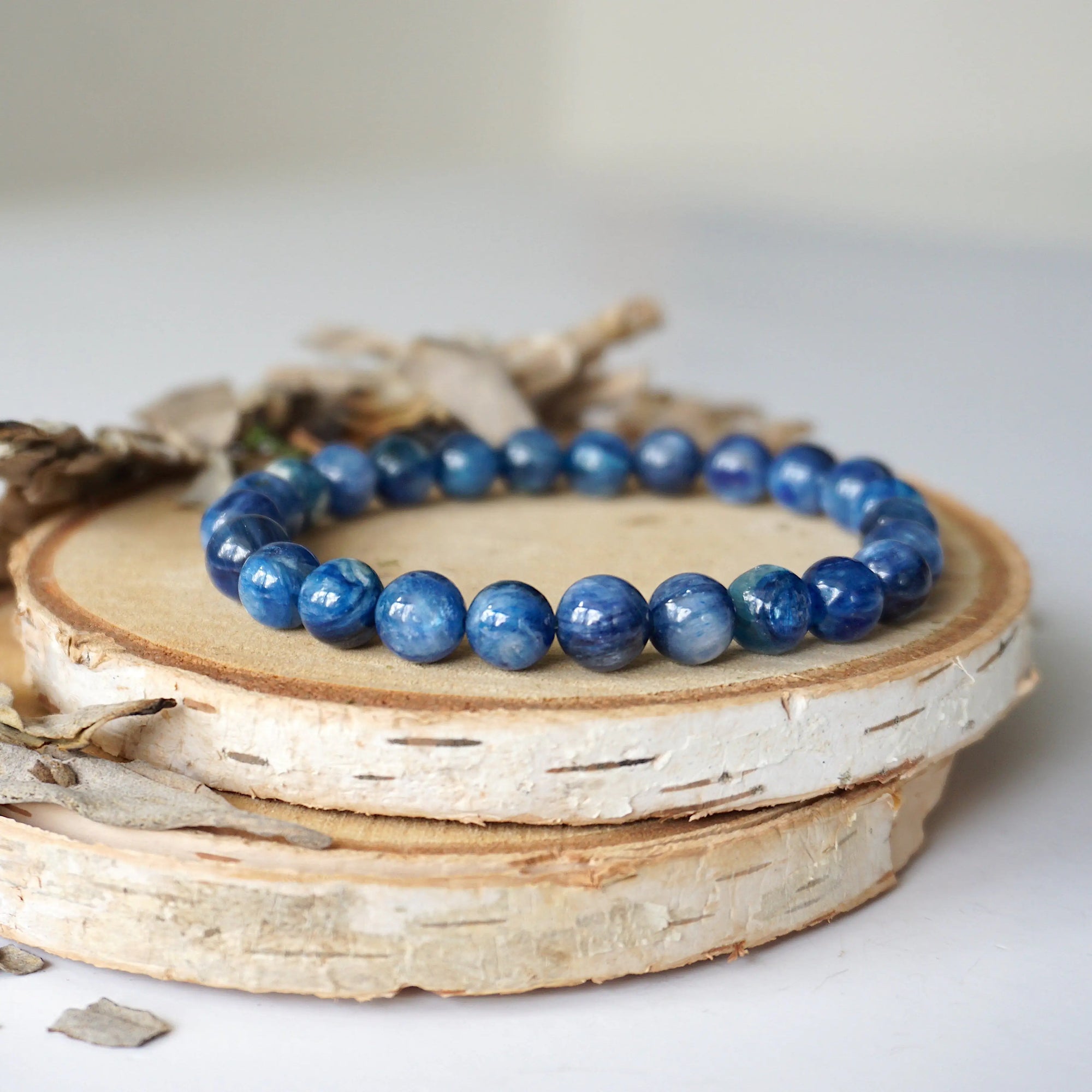 Blue Apatite Healing Crystal - Mala Bracelet DesignsbyNatureGems