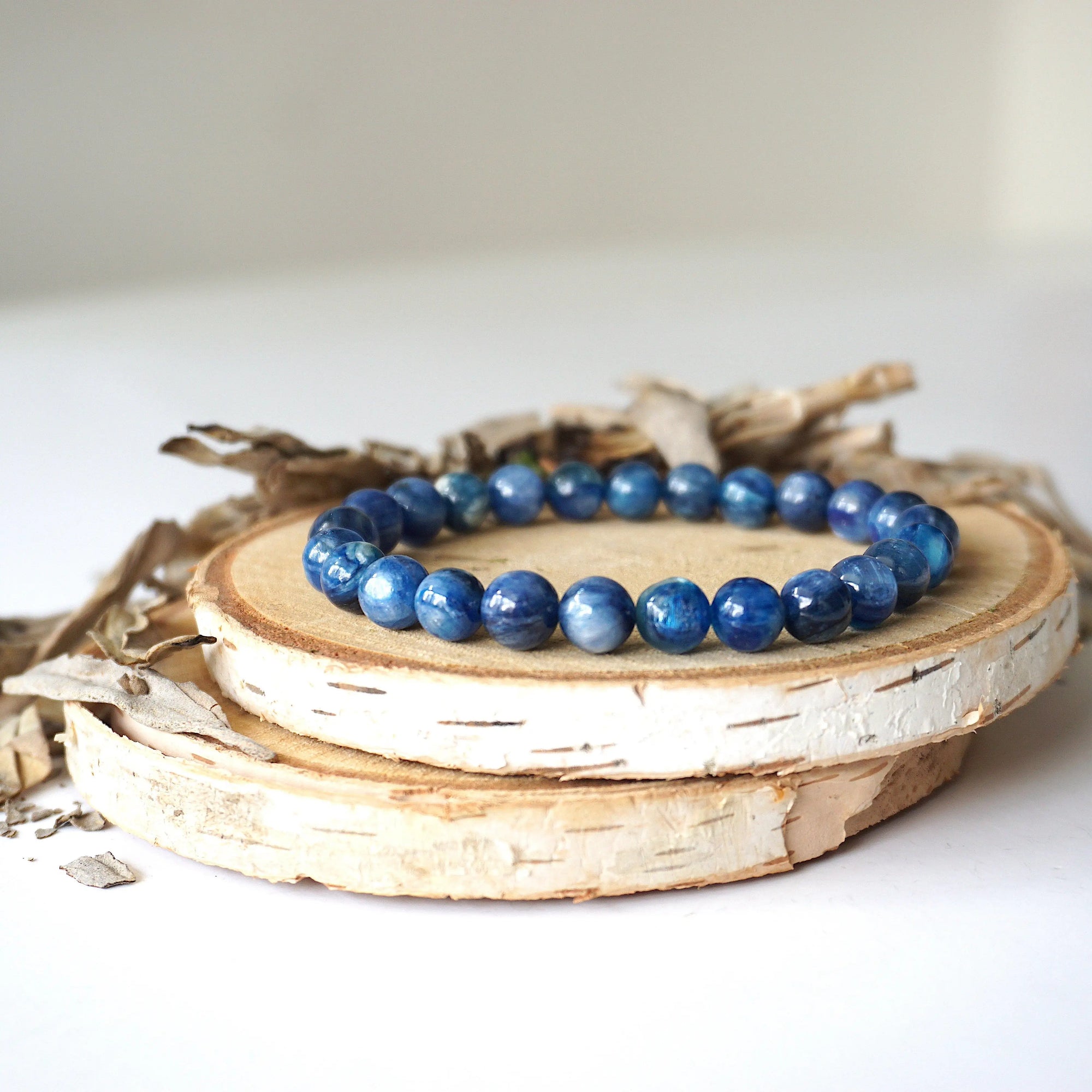 Blue Apatite Healing Crystal - Mala Bracelet DesignsbyNatureGems
