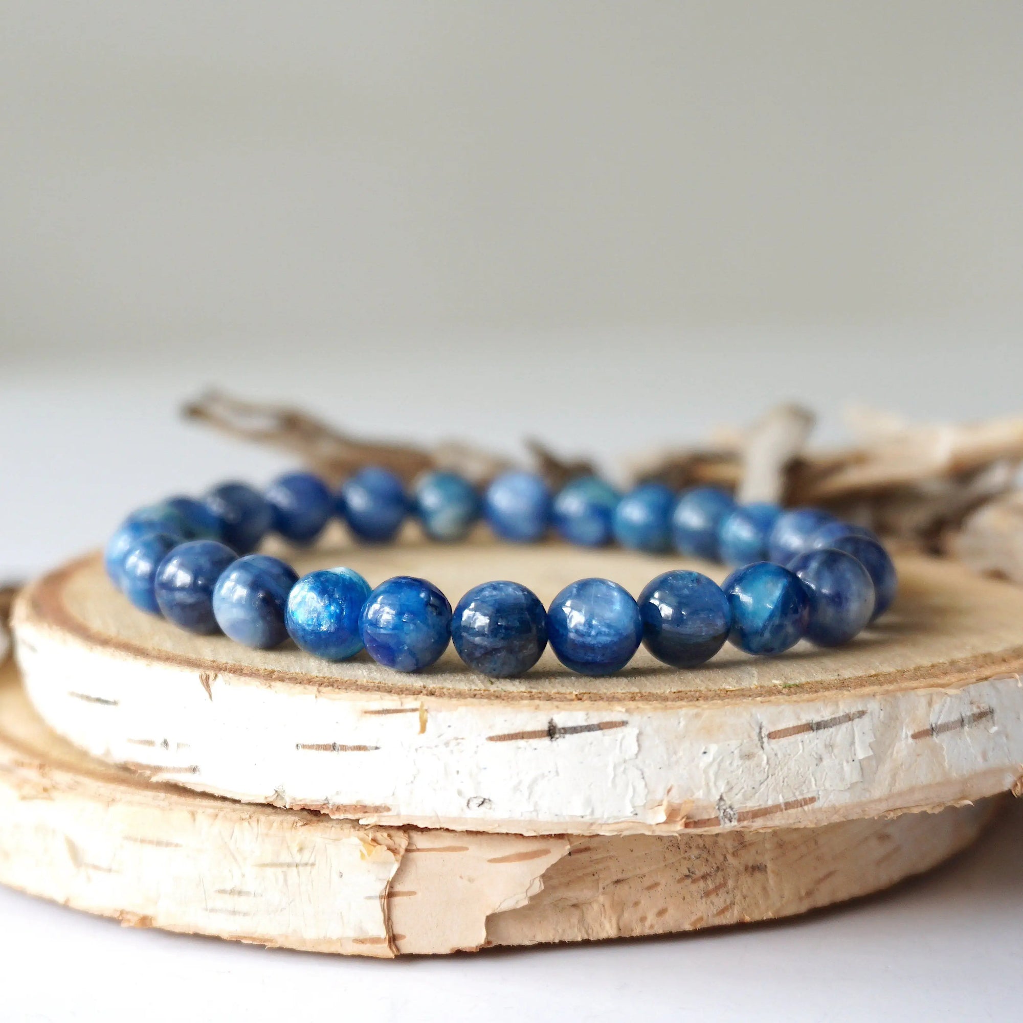 Blue Apatite Healing Crystal - Mala Bracelet DesignsbyNatureGems