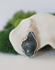 CHECK INFO Emerald Necklace - Silver Plated Pendant Designs by Nature Gems