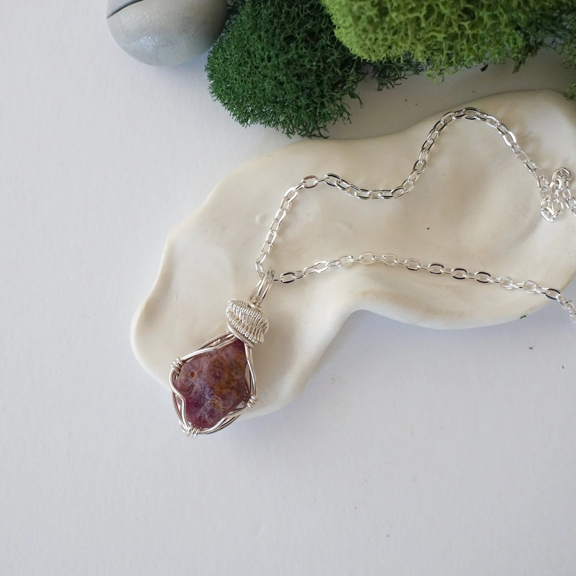 CHECK INFO Ruby Necklace - Silver Plated Pendant Designs by Nature Gems