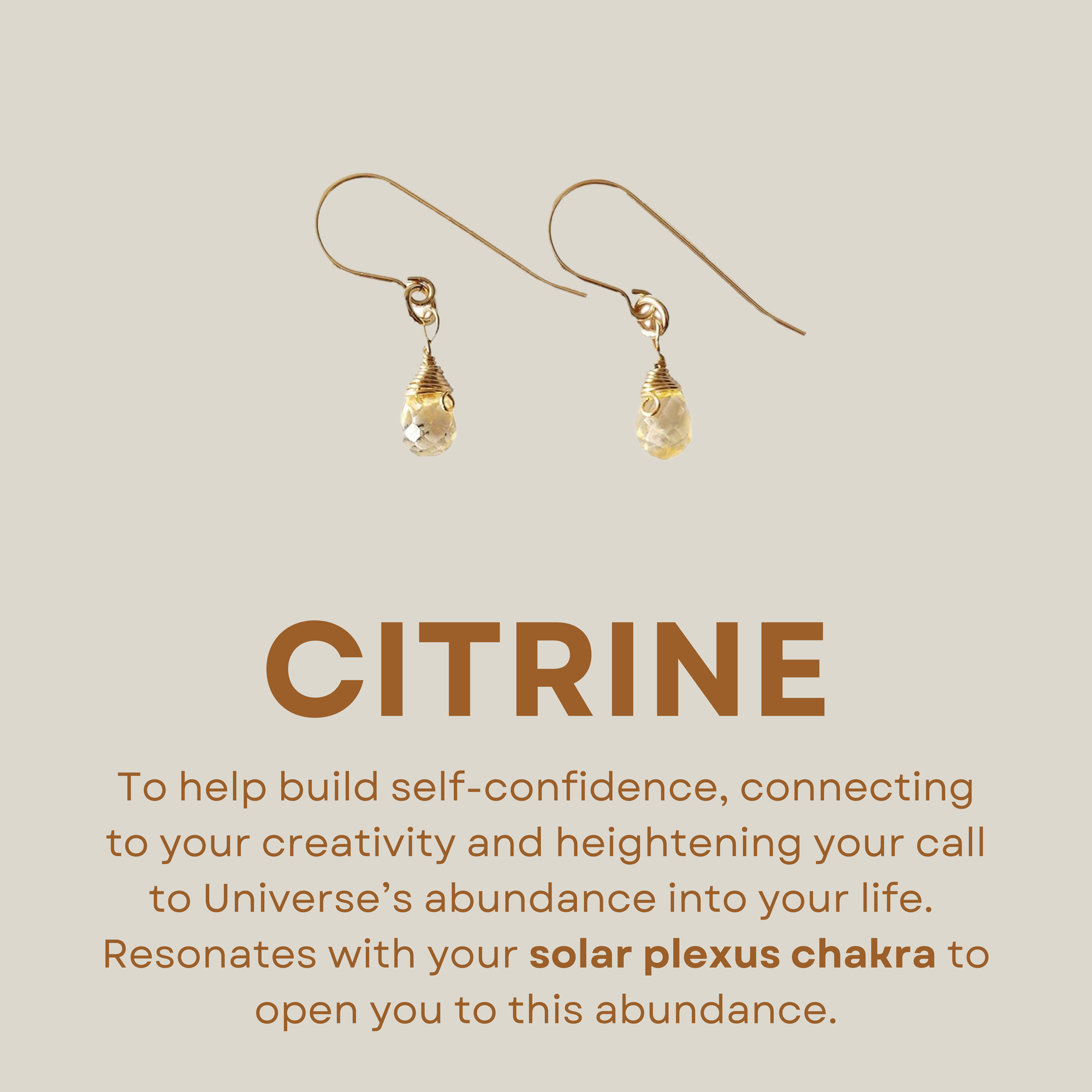 Citrine crystal healing properties benefits infographic - abundance prosperity success manifestation solar plexus chakra positive energy November birthstone information