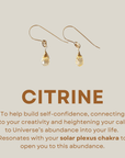 Citrine crystal healing properties benefits infographic - abundance prosperity success manifestation solar plexus chakra positive energy November birthstone information