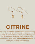 Citrine crystal healing properties benefits infographic - abundance prosperity success manifestation solar plexus chakra positive energy November birthstone information