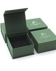 Branded Designs by Nature Gems jewelry box for minimalist aquamarine ring, luxury handcrafted gift packaging