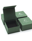 Designs by Nature Gems branded ring box used for packaging a pearl ring