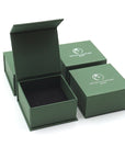 Designs by Nature Gems branded ring box used for packaging a pearl ring