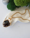 Garnet and Pearl Necklace - Gold Plated Necklace Designs by Nature Gems