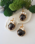 Garnet and Pearl Necklace - Gold Plated Necklace Designs by Nature Gems