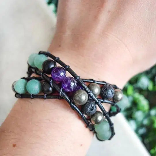 Manifesting Dream Healing Crystal Wrap Bracelet and Choker Designs by Nature Gems