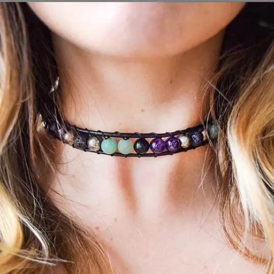 Manifesting Dream Healing Crystal Wrap Bracelet and Choker Designs by Nature Gems