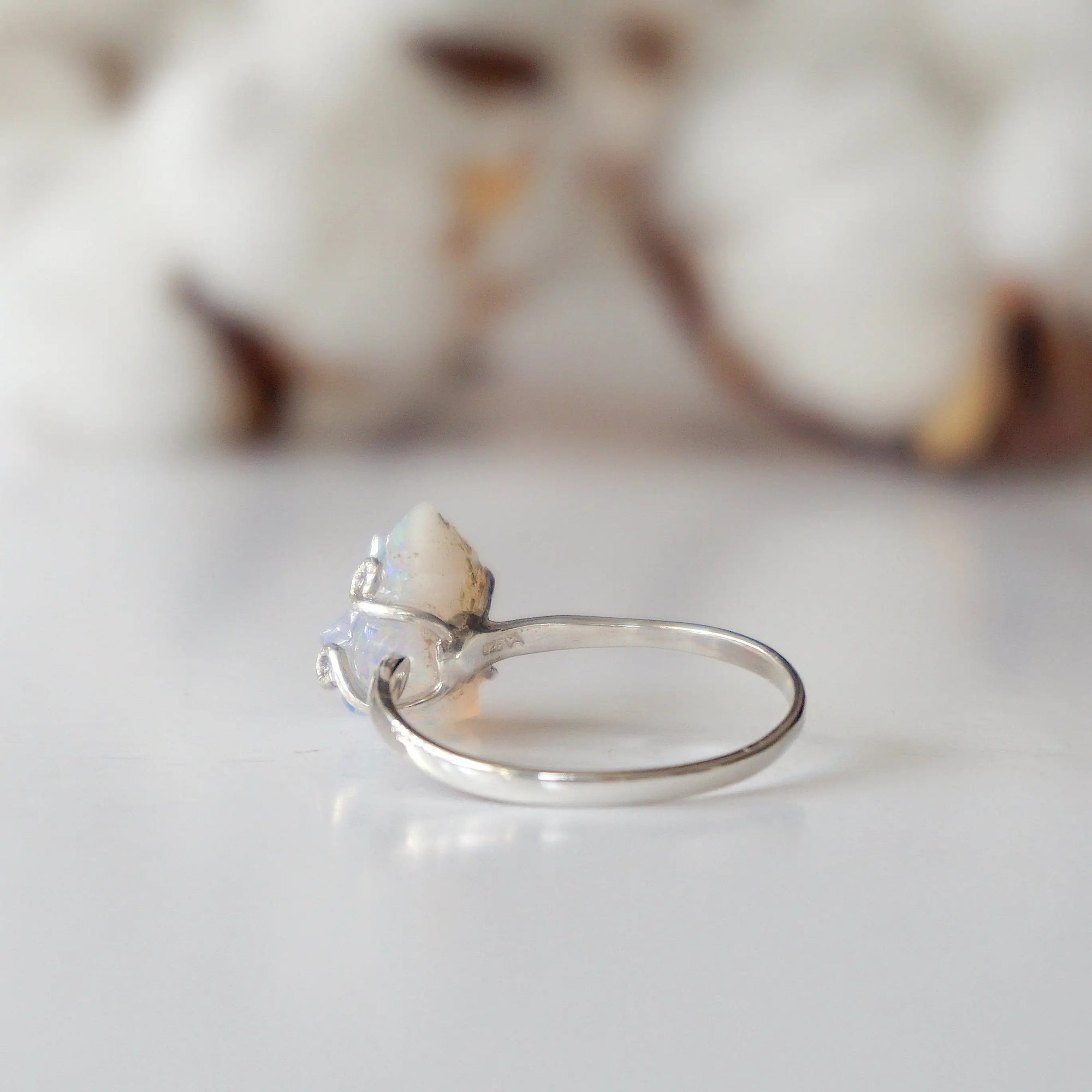 Fire Opal Sterling Silver Adjustable Ring DesignsbyNatureGems