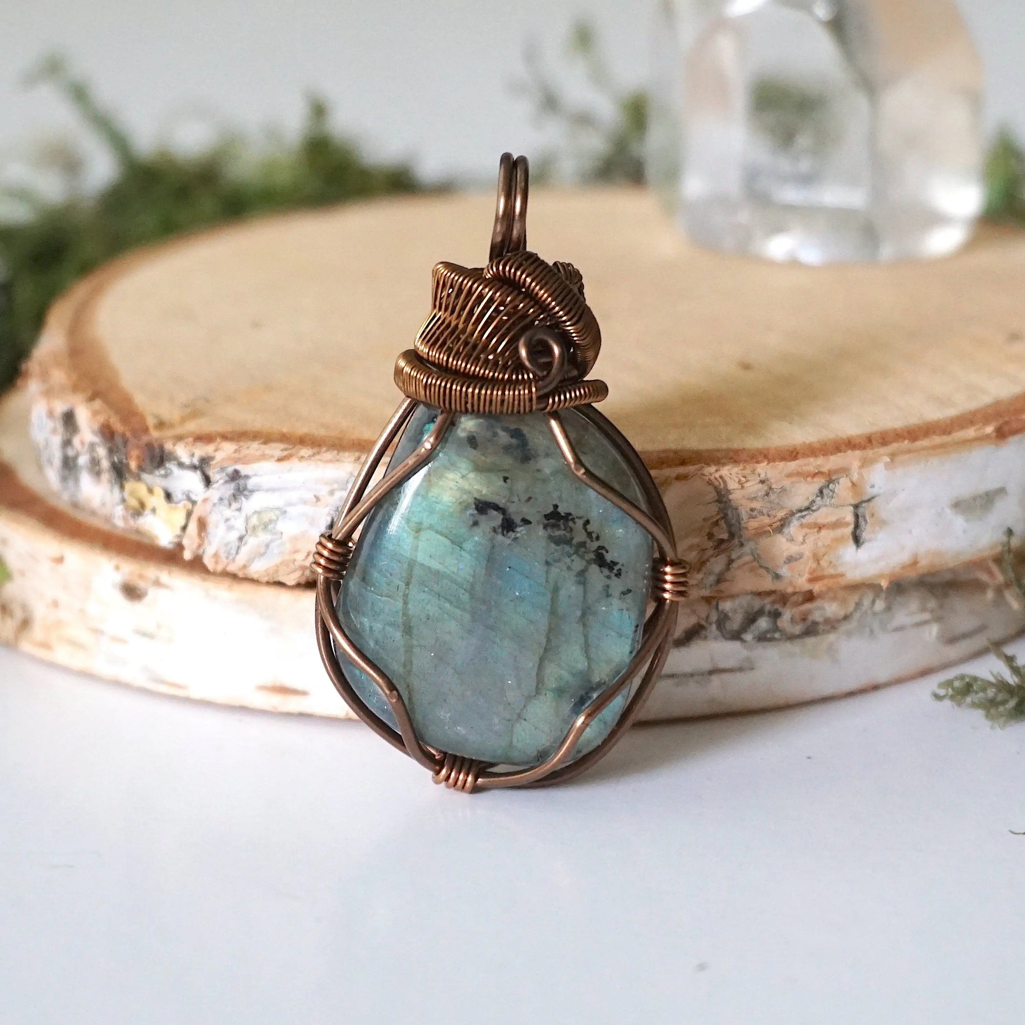 (New) Labradorite Necklace in Antique Bronze DesignsbyNatureGems