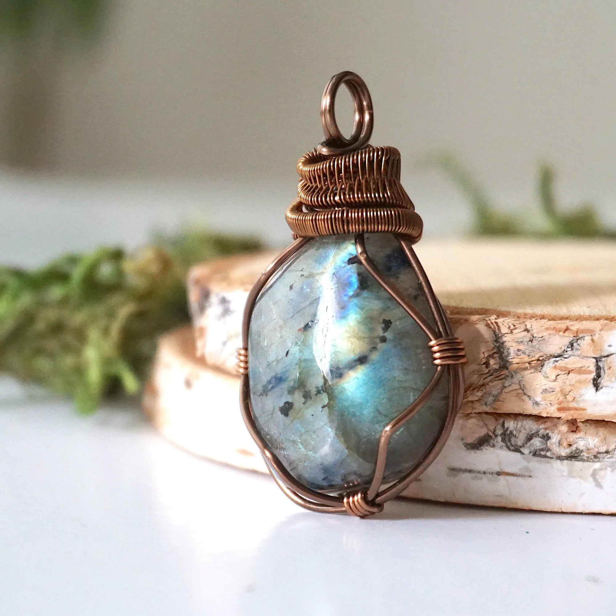 (New) Labradorite Necklace in Antique Bronze DesignsbyNatureGems