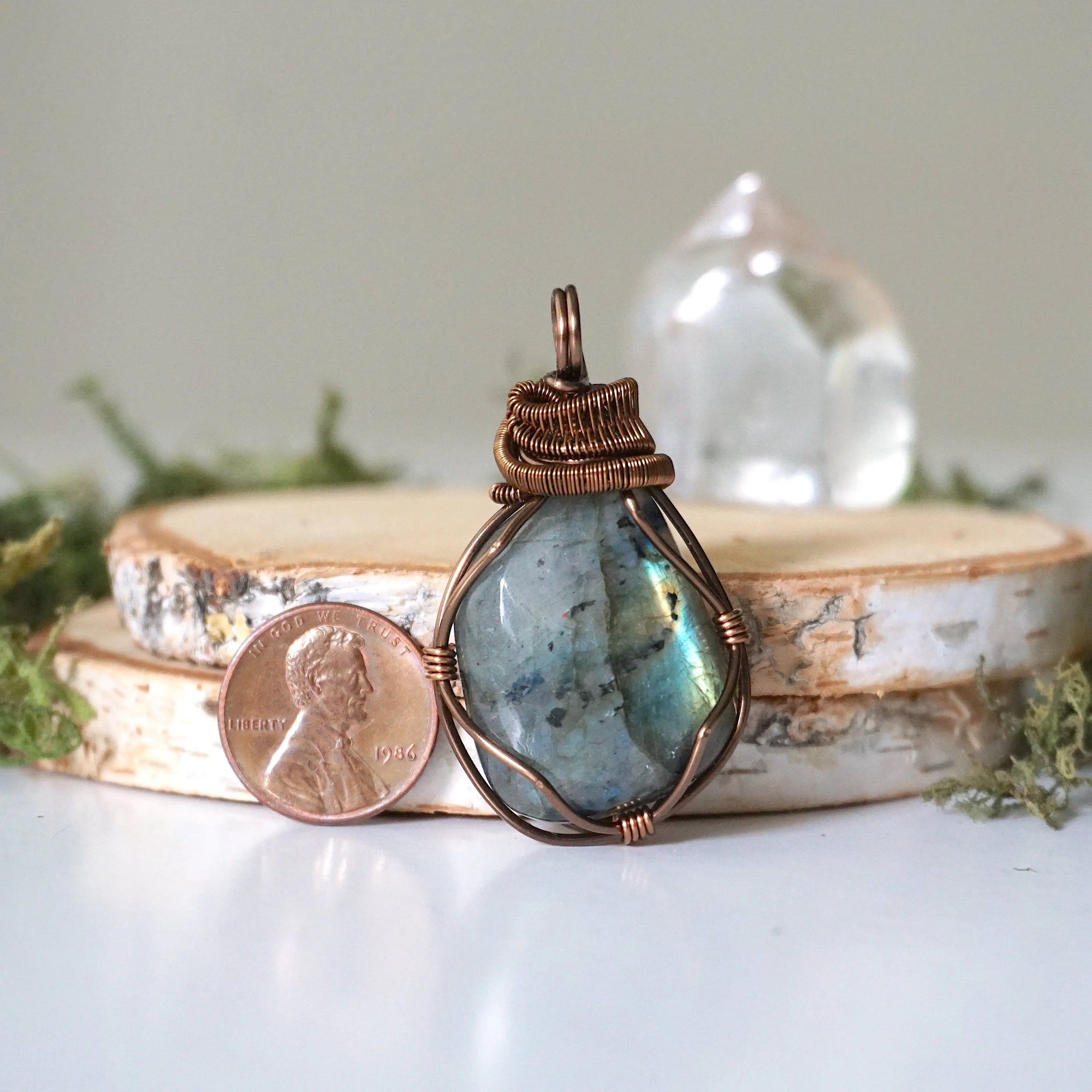 (New) Labradorite Necklace in Antique Bronze DesignsbyNatureGems