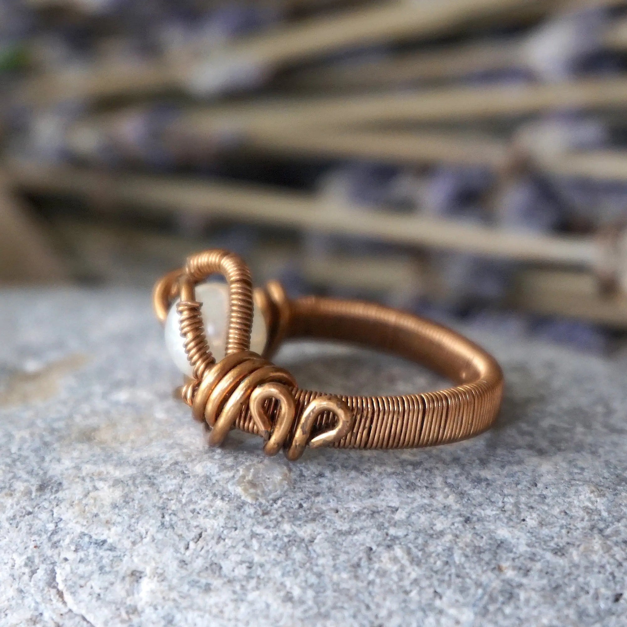 Pearl Ring in Antique Bronze DesignsbyNatureGems