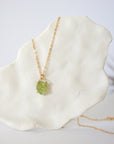 Peridot 14K Gold Filled Huggie Charm Necklace Designs by Nature Gems