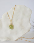 Peridot 14K Gold Filled Huggie Charm Necklace Designs by Nature Gems