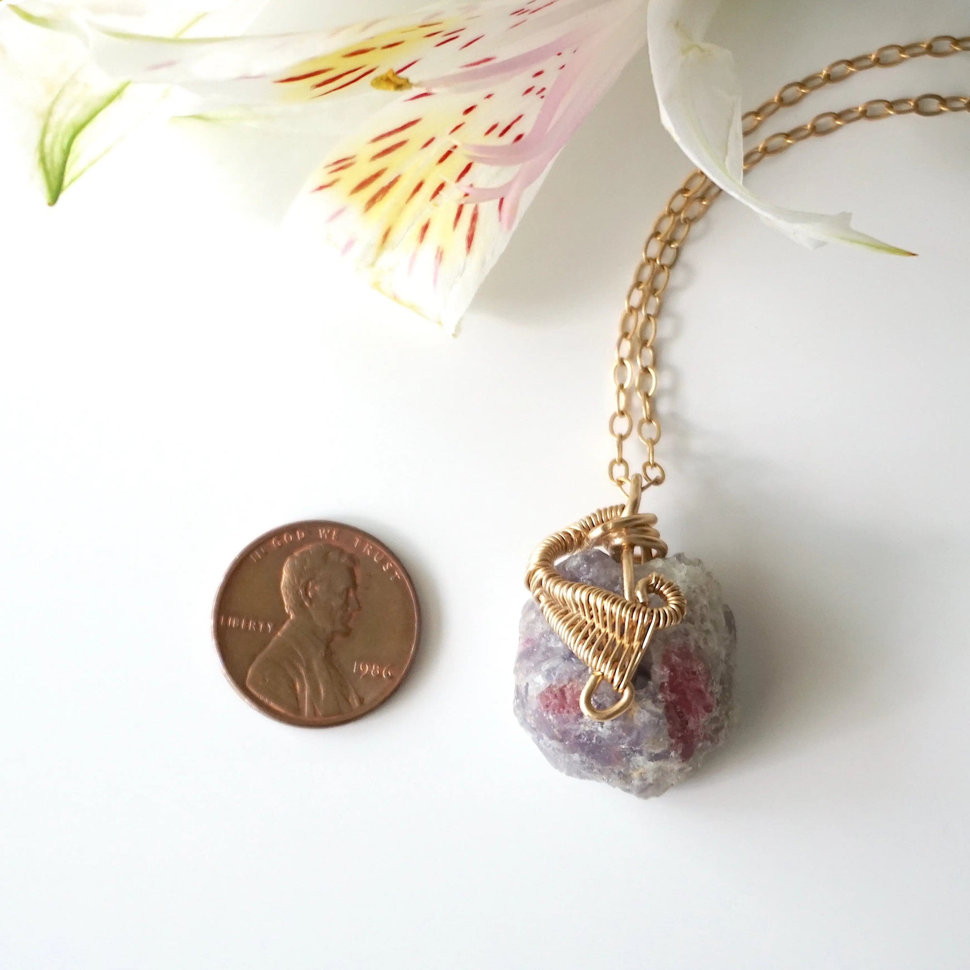 Pink Tourmaline Necklace - 14K Gold-Filled DesignsbyNatureGems