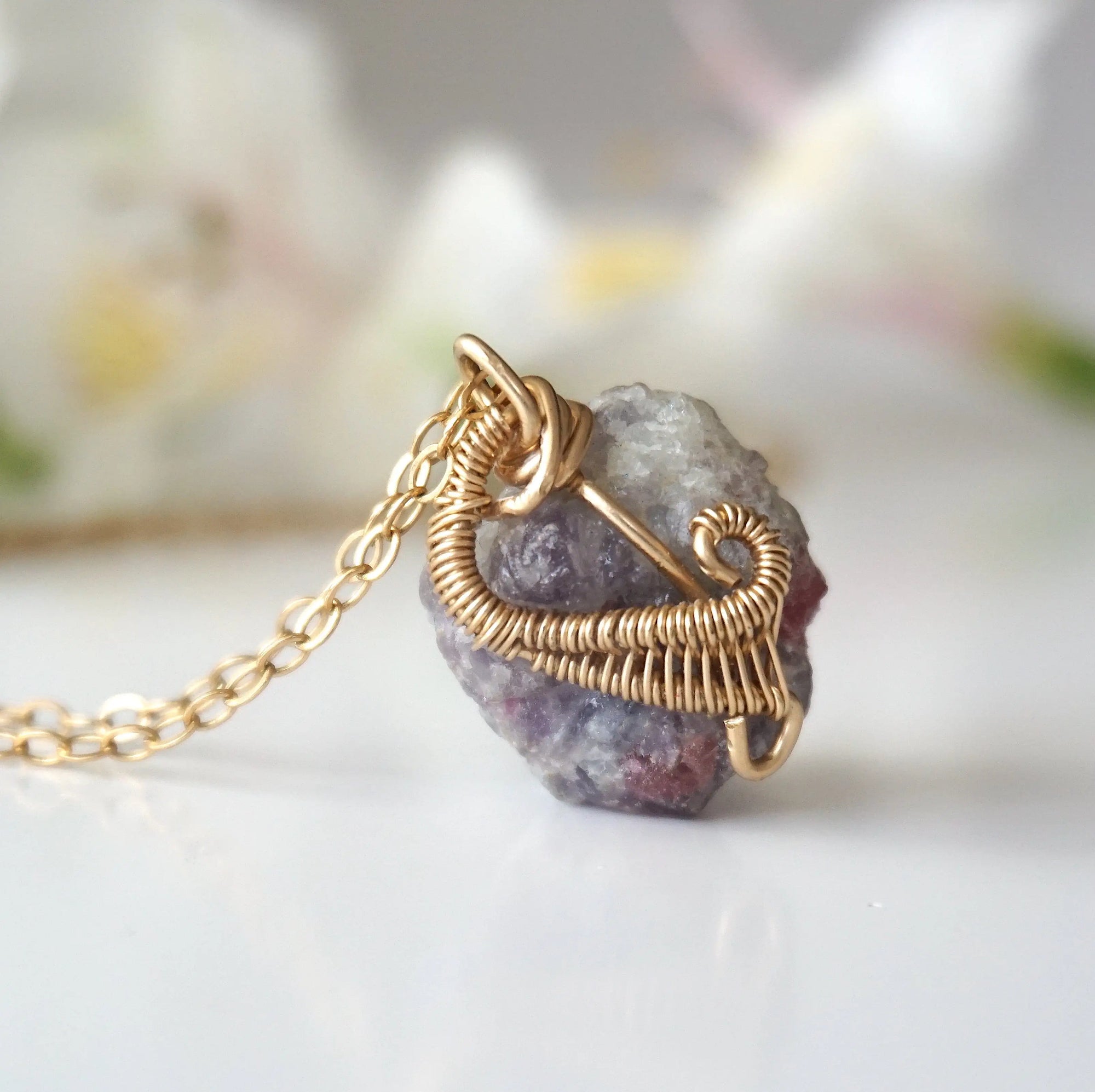 Pink Tourmaline Necklace - 14K Gold-Filled DesignsbyNatureGems